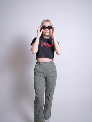 Blood Sweat & Tears Crop Tee - Black