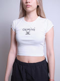 Gemini Baby Tee - White