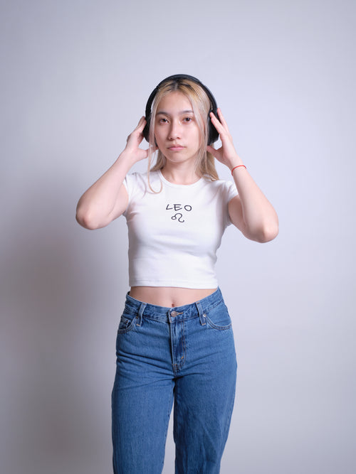 Leo Baby Tee - White