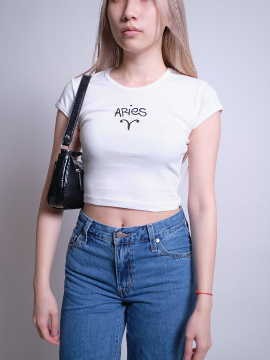 Aries Baby Tee - White
