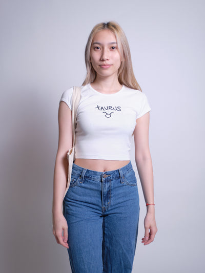 Taurus Baby Tee - White