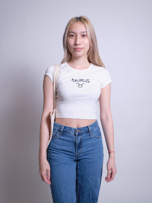 Taurus Baby Tee - White