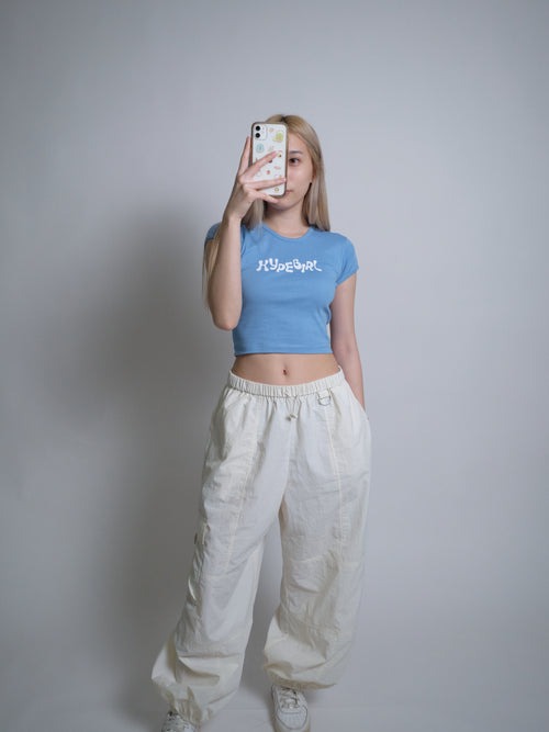 HypeGirl Crop Tee - Light Blue
