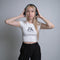 Initials Crop Tee - JK - White