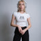 Initials Crop Tee - JH - White