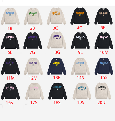 PocketMons College Embroidery Sweatshirt