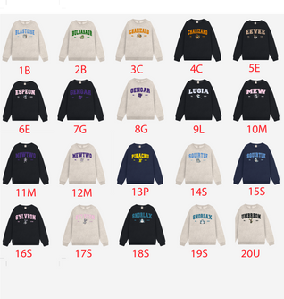 PocketMons College Embroidery Sweatshirt