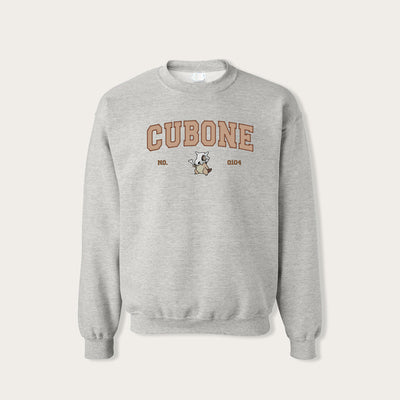 Cubone - PocketMons College Embroidery Crewneck Sweatshirt