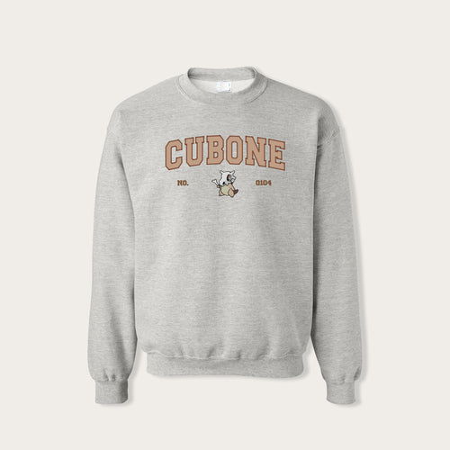 Cubone - PocketMons College Embroidery Crewneck Sweatshirt