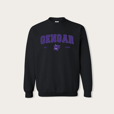 Gengar - PocketMons College Embroidery Crewneck Sweatshirt