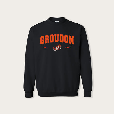 Groudon - PocketMons College Embroidery Crewneck Sweatshirt