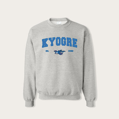 Kyogre - PocketMons College Embroidery Crewneck Sweatshirt