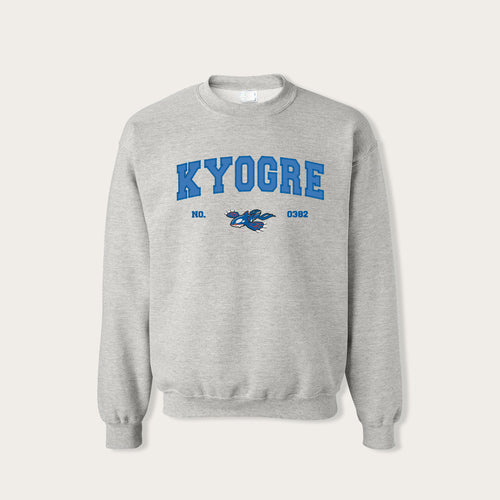 Kyogre - PocketMons College Embroidery Crewneck Sweatshirt