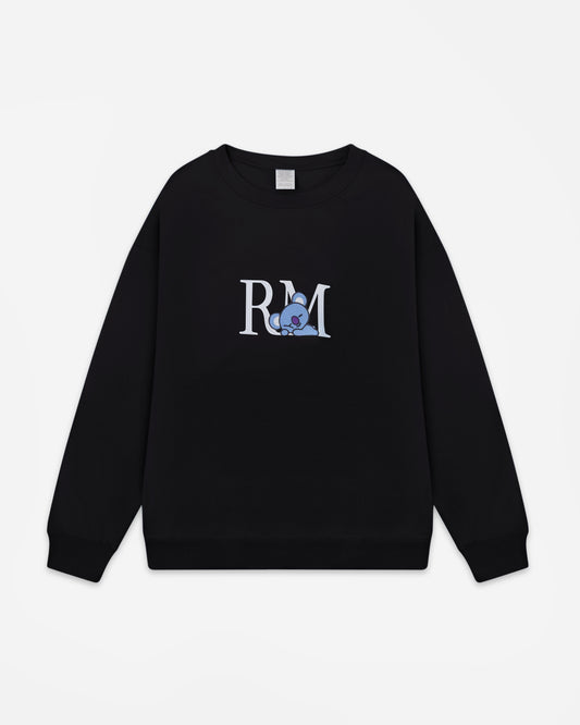 Koala CREWNECK SWEATSHIRT - BLACK