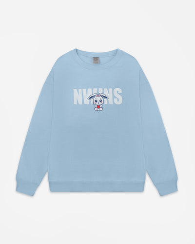 NWJNS Bunny CREWNECK SWEATSHIRT - Light Blue