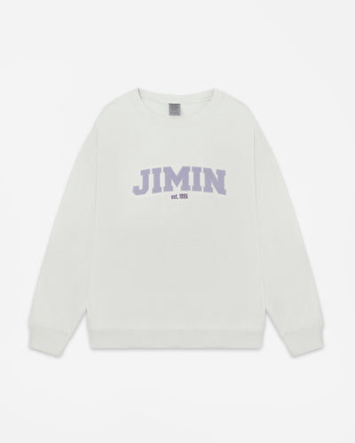 Applique JM CREWNECK SWEATSHIRT - White