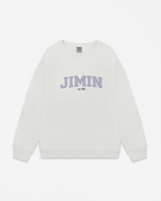 Applique JM CREWNECK SWEATSHIRT - White
