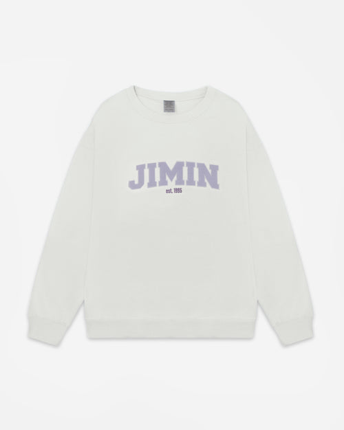 Applique JM CREWNECK SWEATSHIRT - White