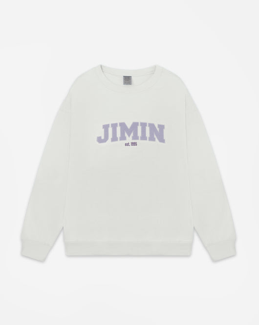 Applique JM CREWNECK SWEATSHIRT - White