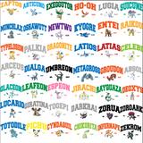 Custom Pocket Monsters College Embroidery Sweatshirt