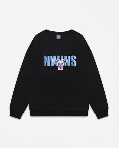 NWJNS Bunny CREWNECK SWEATSHIRT - Black