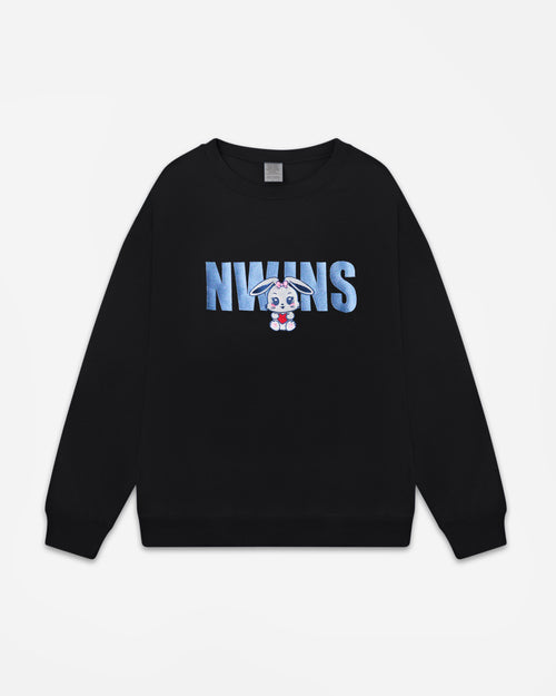 NWJNS Bunny CREWNECK SWEATSHIRT - Black