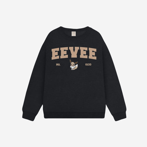 Eevee - PocketMons College Embroidery Crewneck Sweatshirt