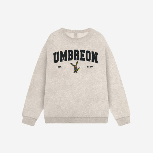 Umbreon - PocketMons College Embroidery Crewneck Sweatshirt